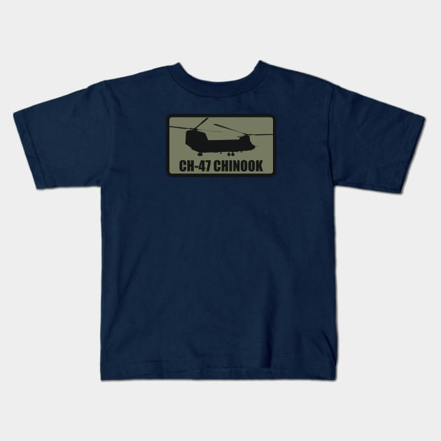 CH-47 Chinook Kids T-Shirt by Tailgunnerstudios